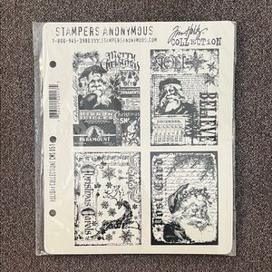 Tim Holtz Cling Rubber Stamps HOLIDAY COLLECTIONS CMS051 NWT